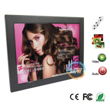 Cadre photo numérique 12,1 pouces avec lecteur de carte, lecteur USB, MP3 et vidéo